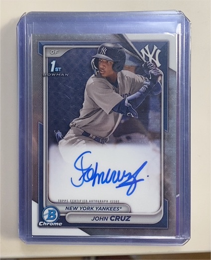 2024 Bowman Chrome #CPA-JCZ John Cruz — front
