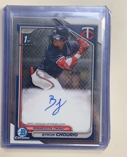 2024 Bowman Chrome #CPA-BCH Byron Chourio 1st Bowman Auto Minnesota Twins — front