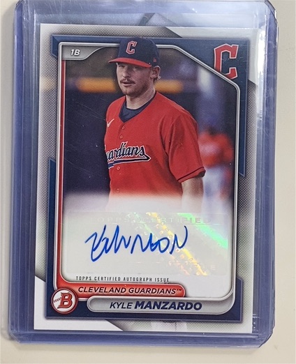 2024 Bowman #PPRA-KM Kyle Manzardo Prospect Autographs — front