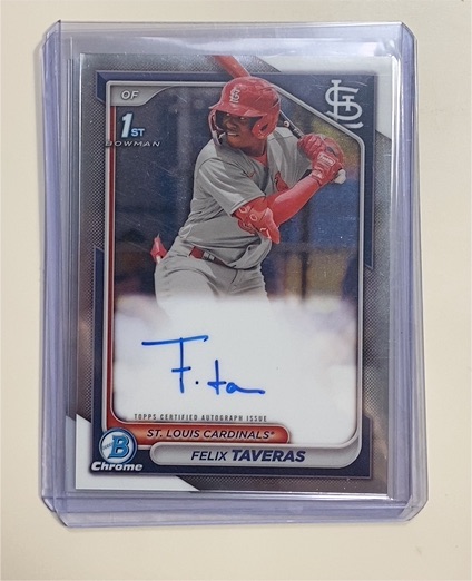 2024 Bowman Chrome Prospect Autographs #CPA-FT Felix Taveras — front