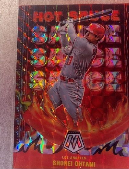 2022 Panini Mosaic Hot Sauce #HS-6 Shohei Ohtani — front