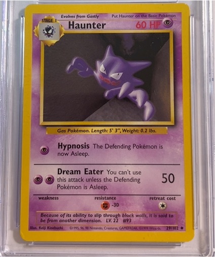 1999 Pokémon #29 Haunter — front