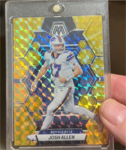 2023 Panini Mosaic Yellow Reactive Prizm Josh Allen — front