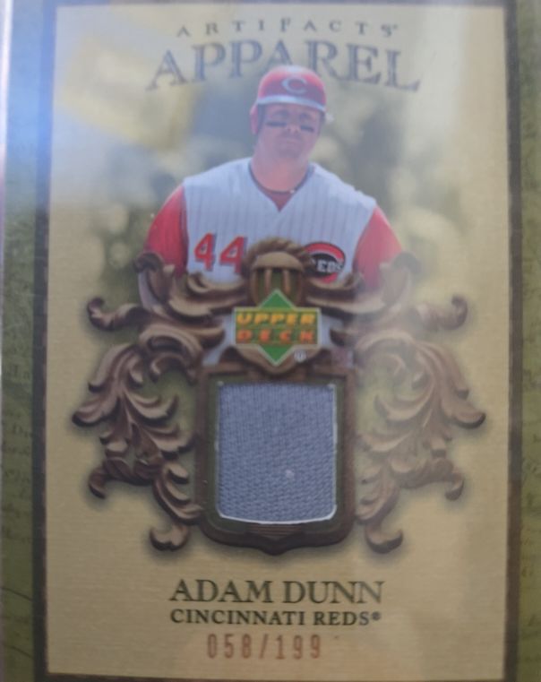 2007 Upper Deck Artifacts Apparel #MLB-AD Adam Dunn — front