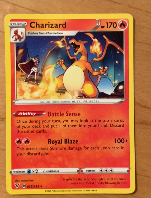 2020 Pokémon Vivid Voltage #025 Charizard — front