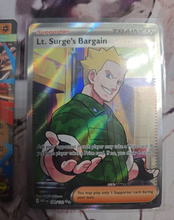 2025 Pokémon Mega Evolutions #170 Lt. Surge's Bargain — front