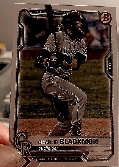 2021 Bowman #100 Charlie Blackmon — front