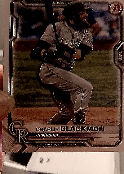 2021 Bowman #4 Charlie Blackmon — front