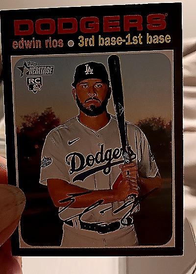 2020 Topps Heritage #530 Edwin Rios — front