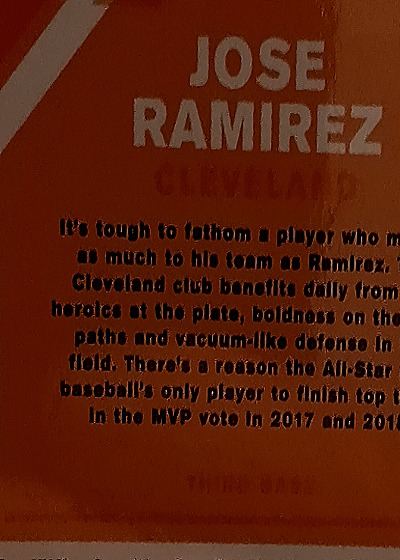 2019 Donruss Optic #107 Jose Ramirez — back