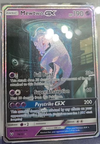 2017 Pokémon TCG Shining Legends #78 Mewtwo GX — front