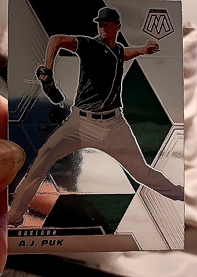 2021 Panini Mosaic #136 A.J. Puk — front