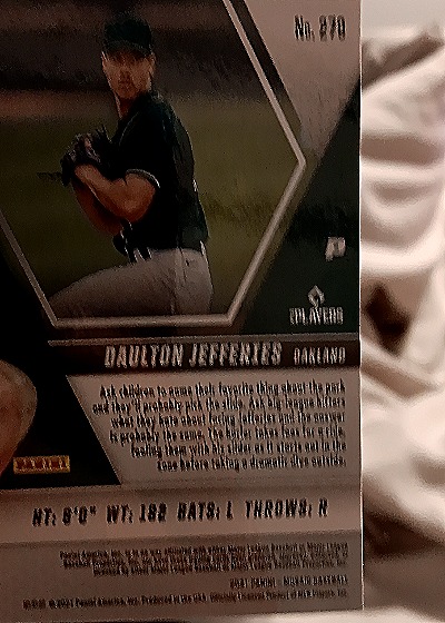 2021 Panini Mosaic #279 Daulton Jefferies — back