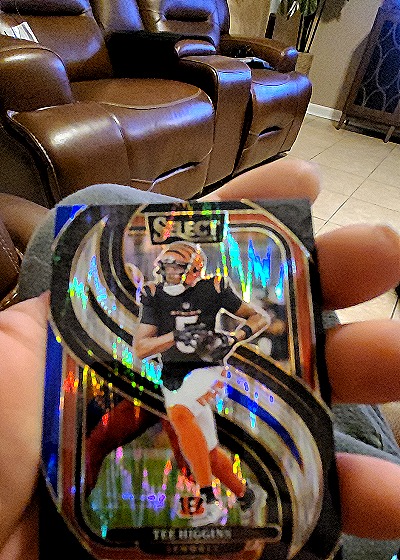 2024 Panini Select #193 Tee Higgins Premier Level Silver Die Cut — front
