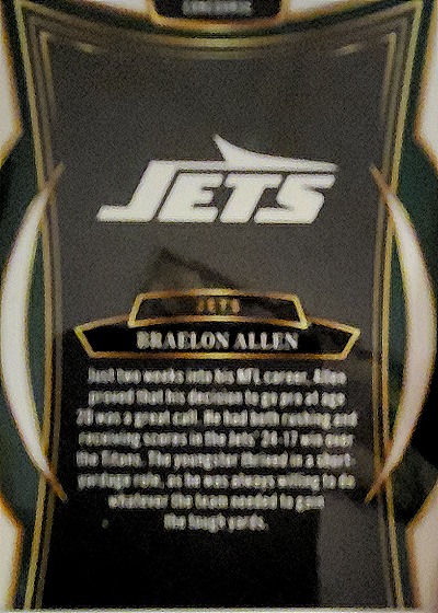 2024 Panini Select Braelon Allen Concourse Jets — back
