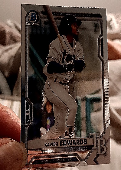 2021 Bowman Chrome Prospects #BCP-107 Xavier Edwards — front