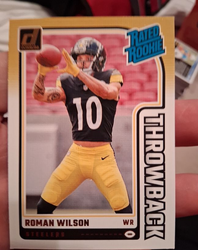 2024 Panini Donruss #21 Roman Wilson Rated Rookie Throwback — front