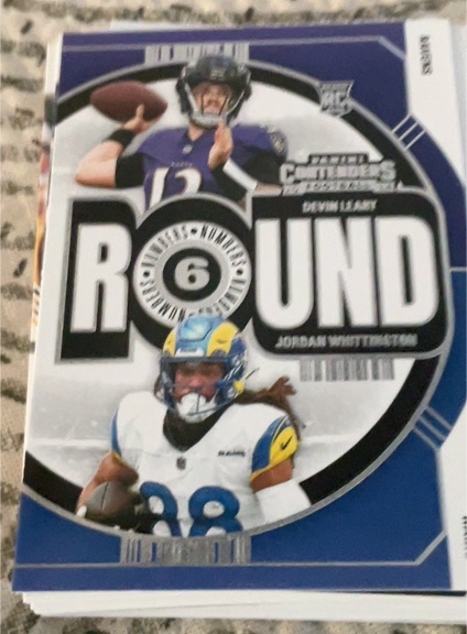 2024 Panini Contenders Round Numbers #21 Devin Leary / Jordan Whittington — front