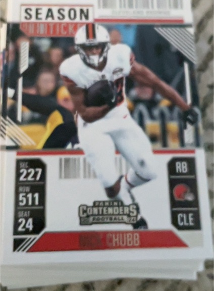2024 Panini Contenders Season Ticket #23 Nick Chubb — front