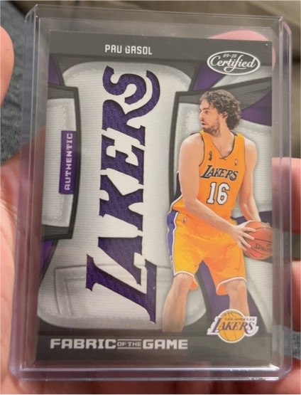 2009-10 Panini Certified Fabric of the Game #FOG-PG Pau Gasol — front