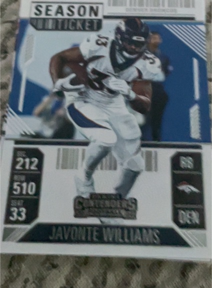 2024 Panini Contenders Season Ticket #29 Javonte Williams — front