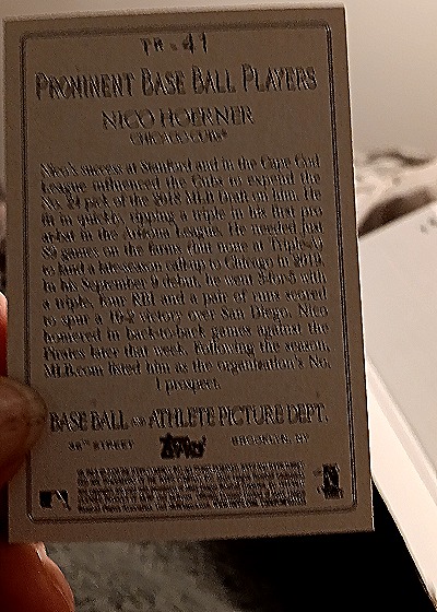 2020 Topps Turkey Red #TR-41 Nico Hoerner — back