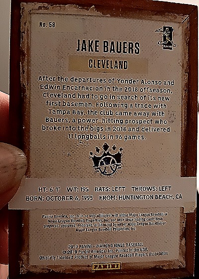 2019 Panini Diamond Kings #58 Jake Bauers — back