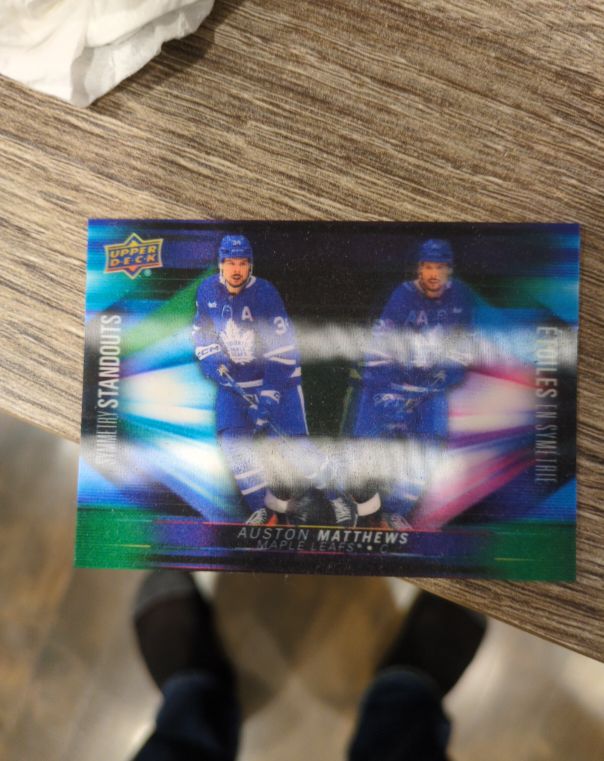 2023-24 Upper Deck Tim Hortons Symmetry Standouts #3D-16 Auston Matthews — front