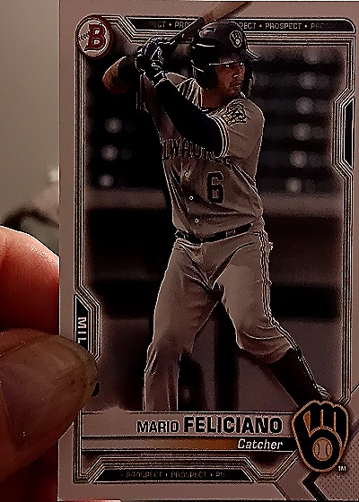 2021 Bowman Chrome Prospects #BCP-133 Mario Feliciano — front
