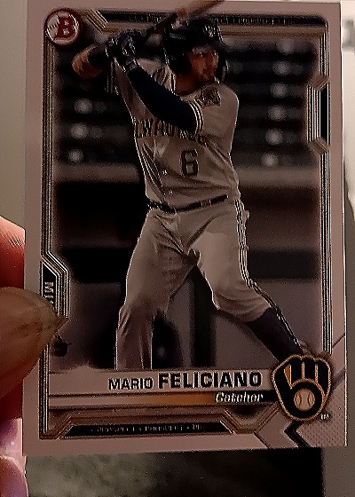 2021 Bowman Chrome Prospects #BCP-133 Mario Feliciano — front