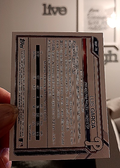 2021 Bowman Chrome Prospects #BCP-19 Luis Garcia — front