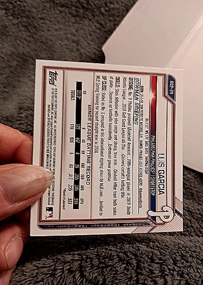 2021 Bowman #BP-79 Luis Garcia — back