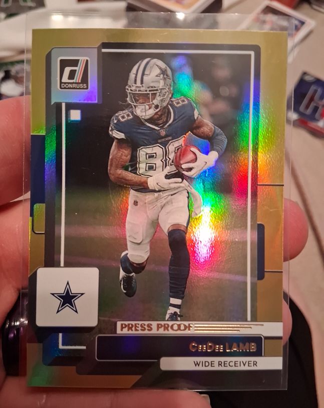 2022 Donruss #150 CeeDee Lamb Press Proof Gold — front