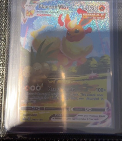 2021 Pokémon SWSH Black Star Promo #180 Flareon VMAX — front