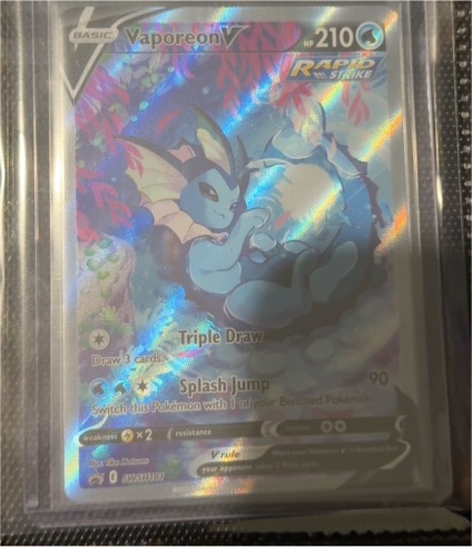 2021 Pokémon TCG Black Star Promo #181 Vaporeon V — front