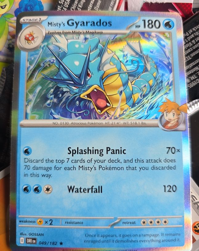 2025 Pokemon Scarlet & Violet Destined Rivals #049 Misty's Gyarados — front