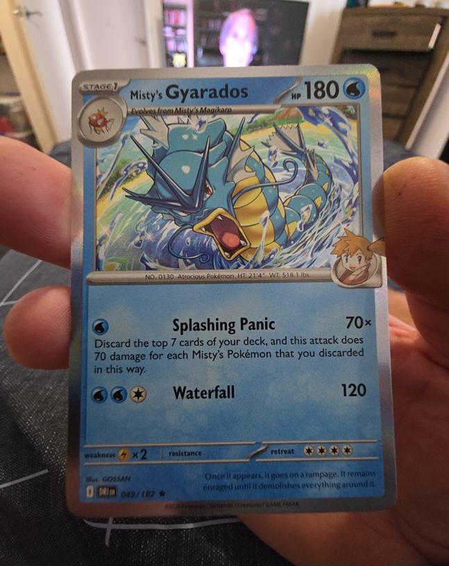 2025 Pokémon SV10 Destined Rivals #049 Misty's Gyarados — front