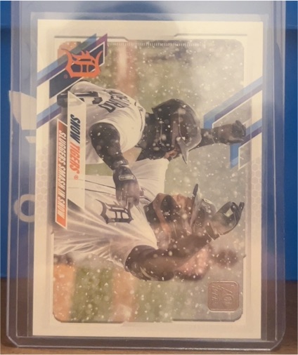 2021 Topps Update #US155 Miguel Cabrera, Jeimer Candelario Snow Tigers — front