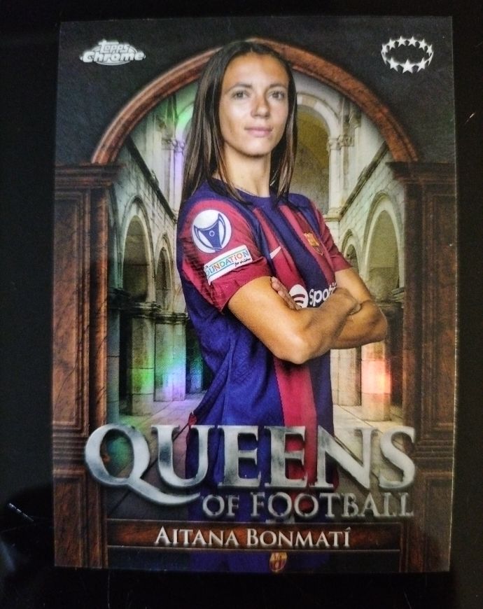 2023-24 Topps Chrome Women's UEFA Queens of Football #QF-1 Aitana Bonmati — front