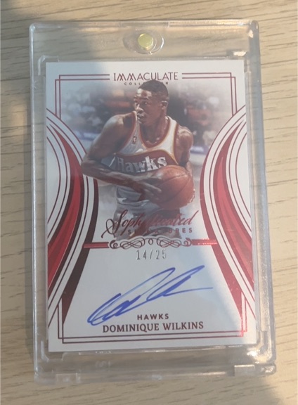 2022-23 Panini Immaculate Sophisticated Signatures #14/25 Dominique Wilkins — front