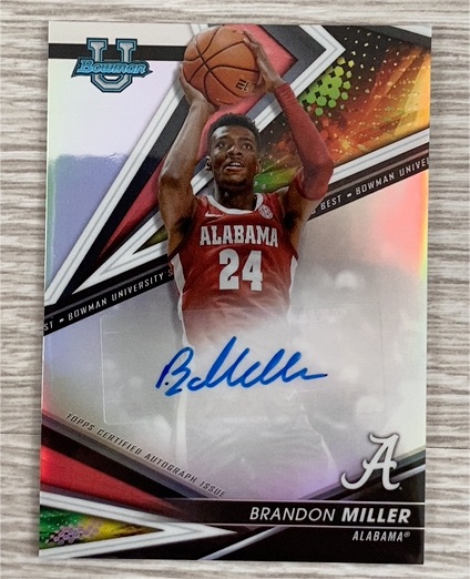 2022-23 Bowman University Best #BOA-BM Brandon Miller — front