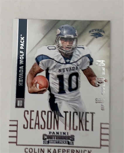 2015 Panini Contenders Draft Picks Season Ticket #26 Colin Kaepernick — front