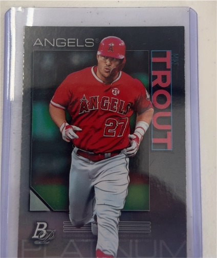 2020 Bowman Platinum #65 Mike Trout — front