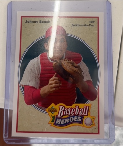 1992 Upper Deck Baseball Heroes #44 Johnny Bench — front