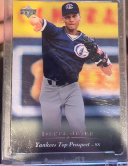 1994 Upper Deck #1 Derek Jeter Yankees Top Prospect Rookie Card — front