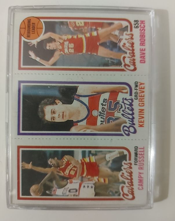 1980-81 Topps #52 / 247 / 658 Campy Russell / Kevin Grevey / Dave Robisch — front