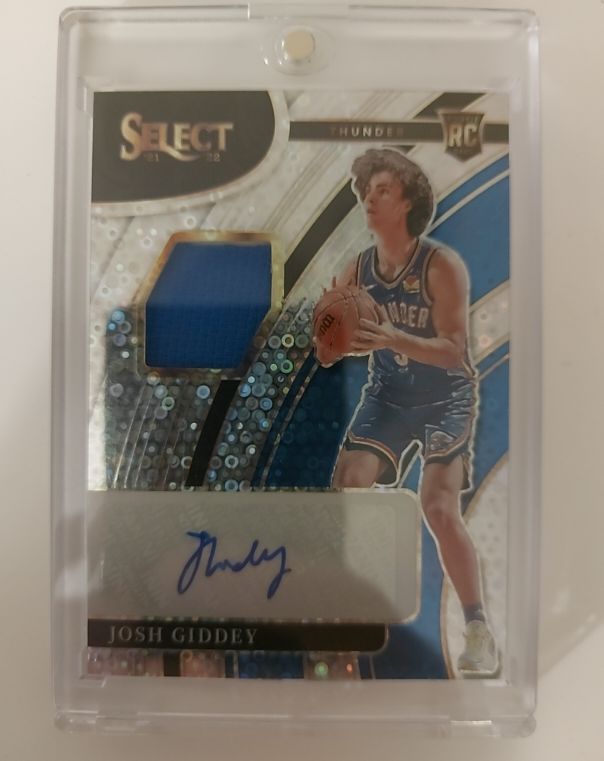 2021-22 Panini Select #RJ-JG Josh Giddey Rookie Jersey Autograph — front
