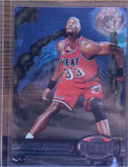 1997-98 Skybox Metal Universe #7 Alonzo Mourning — front