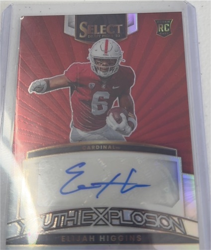 2023 Panini Select Draft Picks #YS-EHI Elijah Higgins Youth Explosion Rookie Auto — front