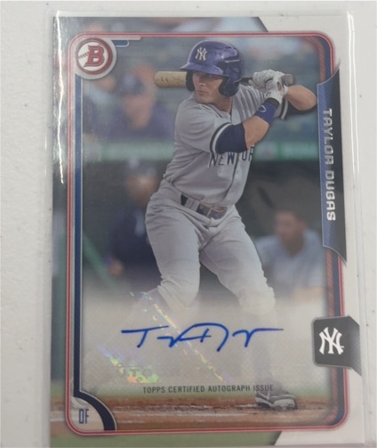 2015 Bowman Prospects Autographs #PA-TD Taylor Dugas — front